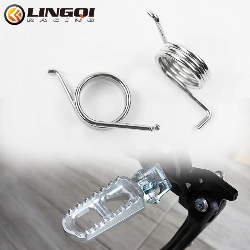 

LING QI Motorcycle Foot Spring Foot Pegs Rests Pedals for Surron Sur-Ron Light Bee X Talaria Sting Electric Dirt Bike Pit Bike