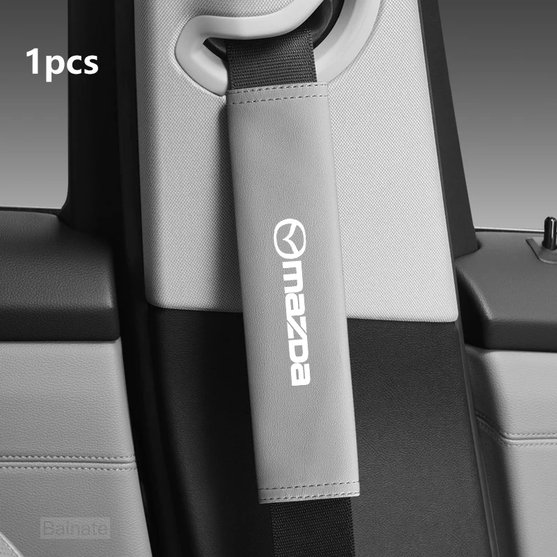 

Кожаный ремень безопасности, наплечник, защитные накладки для Mazda Axela 3 6 2 CX-5 CX7 CX-9 CX-30 RX-8 MX-5 CX-3 Atenza, автомобильные аксессуары