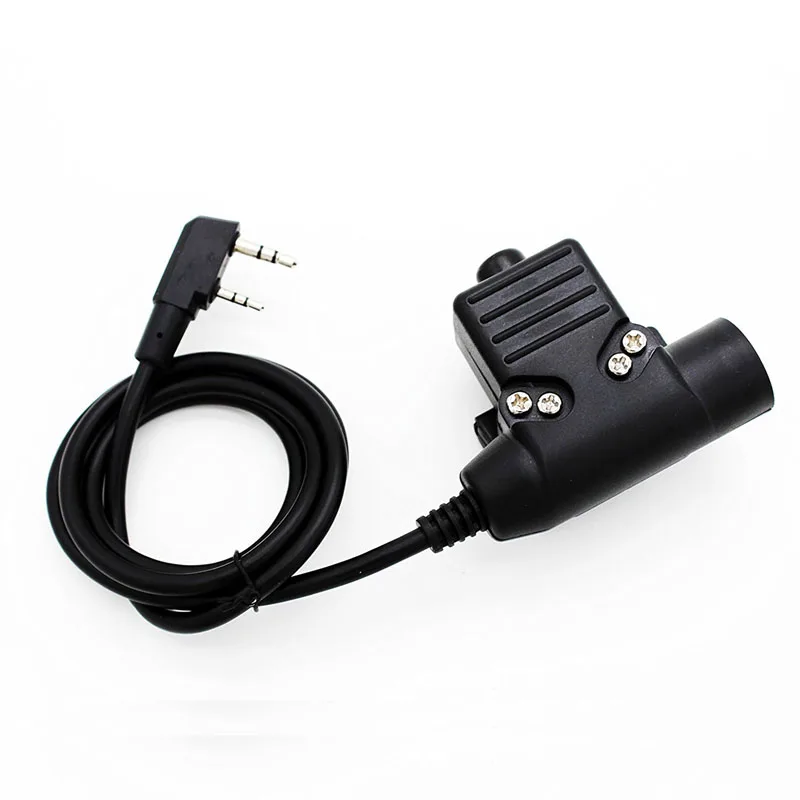 Baofeng Portable Radio Tactical Bowman Elite II Radio Headset Earpiece With U94 Style PTT For UV-5R Kenwood Walkie Talkie 2 Pin