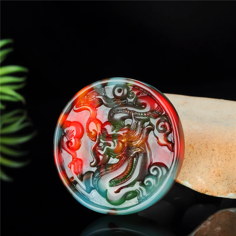 

Подвеска из нефрита с драконом ручной работы, ювелирное изделие из натурального цвета, ожерелье с драконом китайского зодиака для мужчин и женщин, драгоценный кулон из нефрита