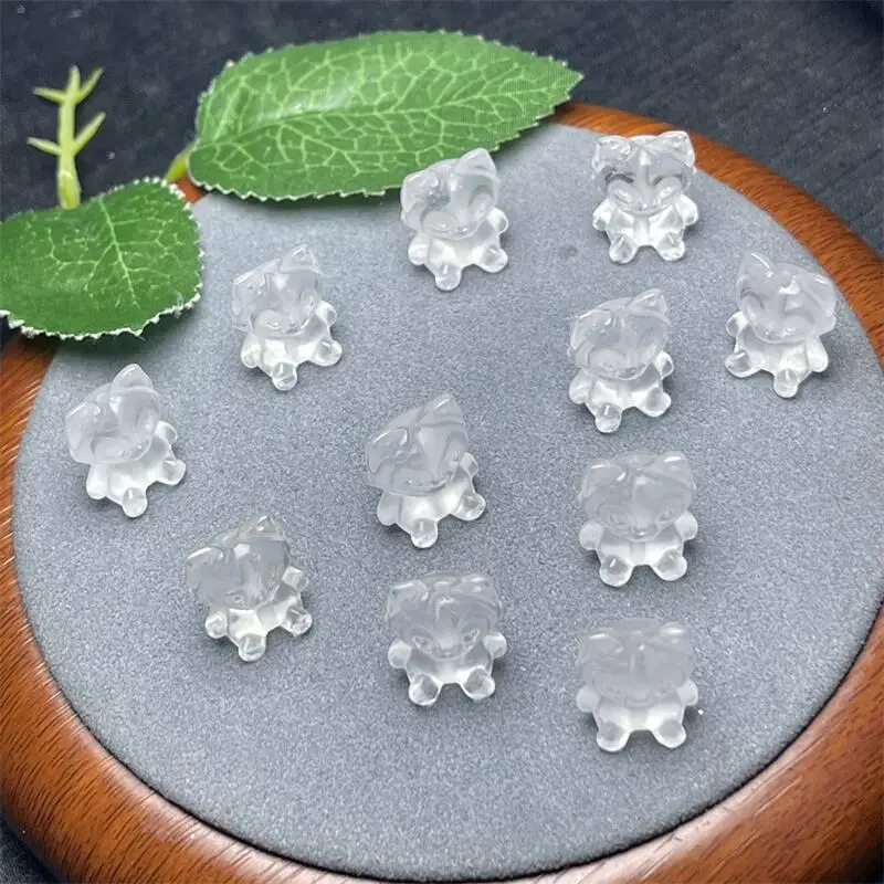 5 шт. резная фигурка из натурального молочного кварца 13 х17 мм