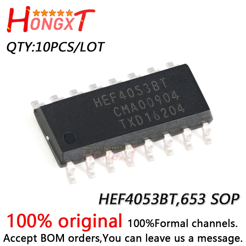 

10PCS 100% NEW HEF4053BT,653 SOP.