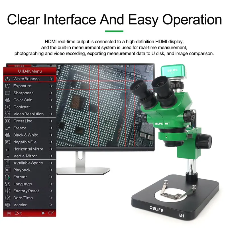 

SUNSHINE HDMI FullHD 4K 1080P 60FPS Video Camera objective USB-PC Interface CS Mount For Trinocular Microscopes Repair Phone PCB