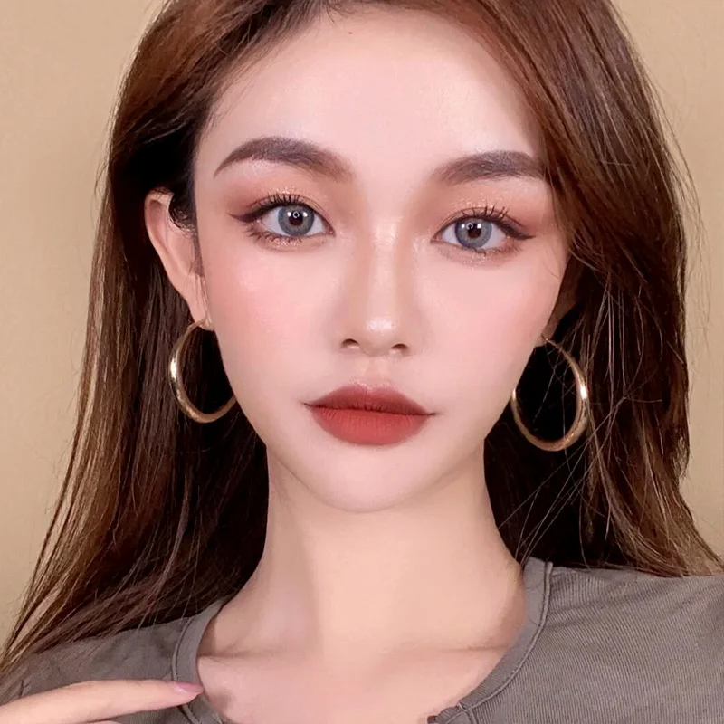 

1Pair/2pcs Large Round Circle Statement Earrings For Women 2022 Gold Silver Brinco Female Fashion Jewelry Drop Hoop Earings