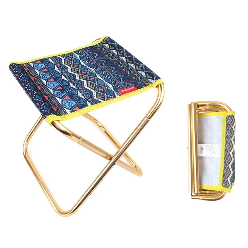 

Portable Folding Stool, Mini Size Camping Stool Aluminum-Alloy Folding Stool for Travel, Hiking, Fishing with Carry Bag