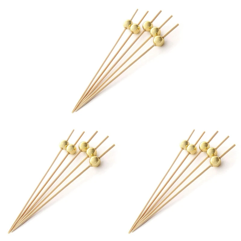 

Handmade Cocktail Picks 900 Count Sticks Wooden Toothpicks Party Supplies Gold