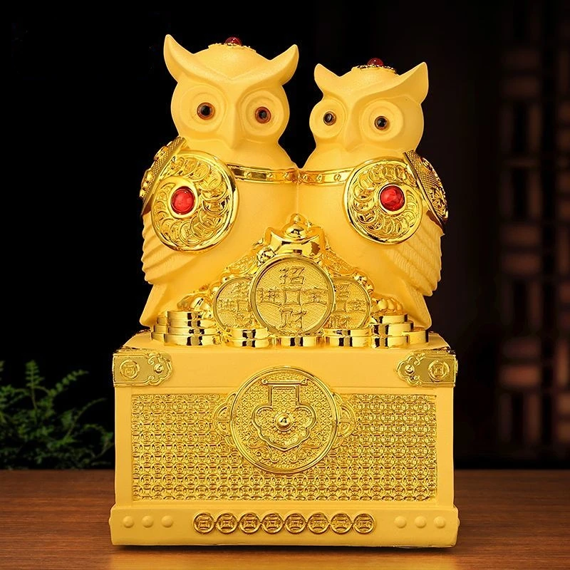 Chinese Style Owl Animal Ornaments Living Room Decoration Gift Home Creative Animal Bird Statues Sculptures