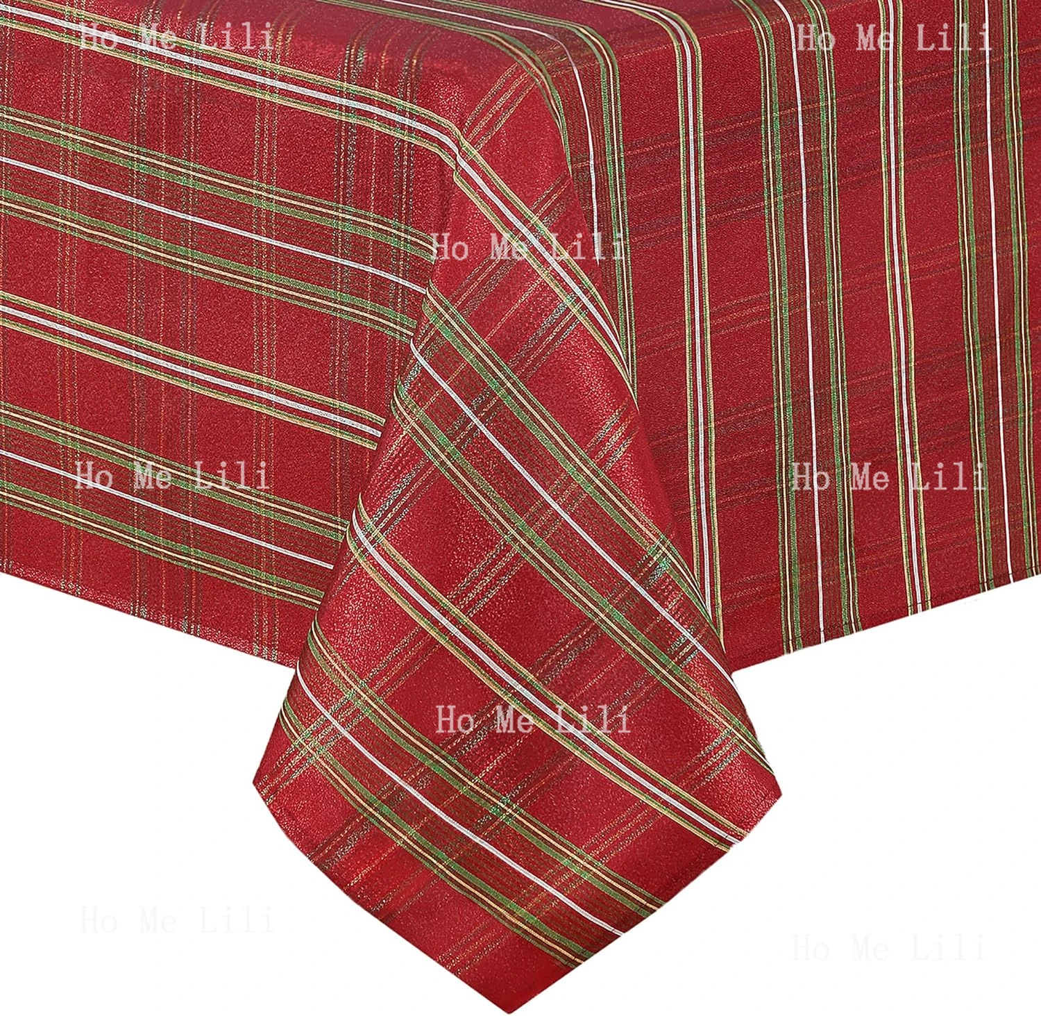 Домашняя мода блестящая клетчатая Праздничная скатерть