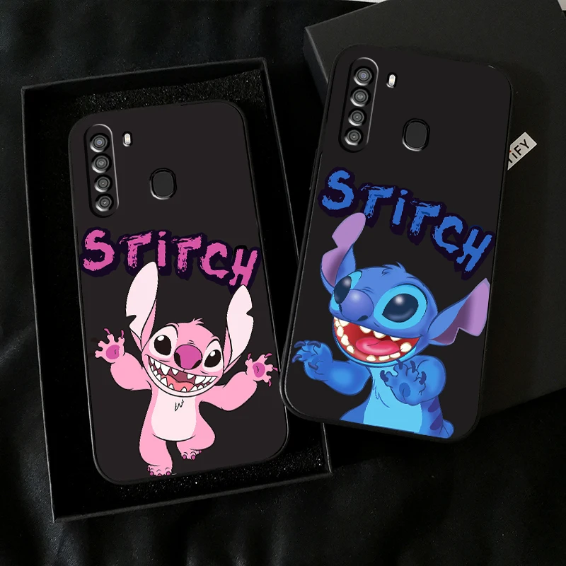 

Disney Cartoon Stitch Phone Case For Samsung Galaxy S8 S8 PLus S9 S9 Plus S10 S10E S10 Lite 5G Plus Back Black Carcasa Funda