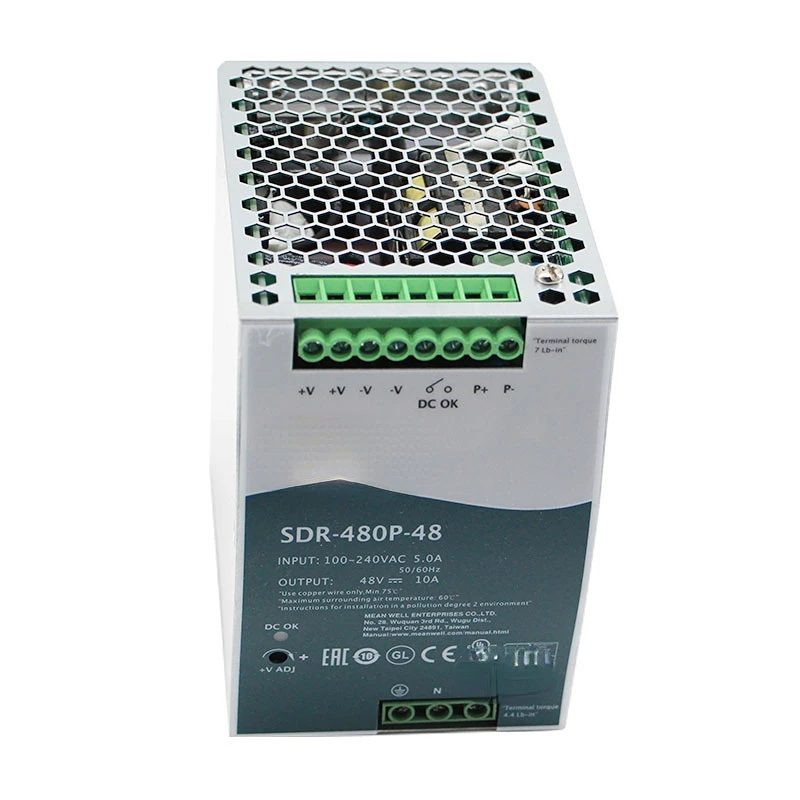 

SDR-480P-48 480w 48v 10a ac power supplies