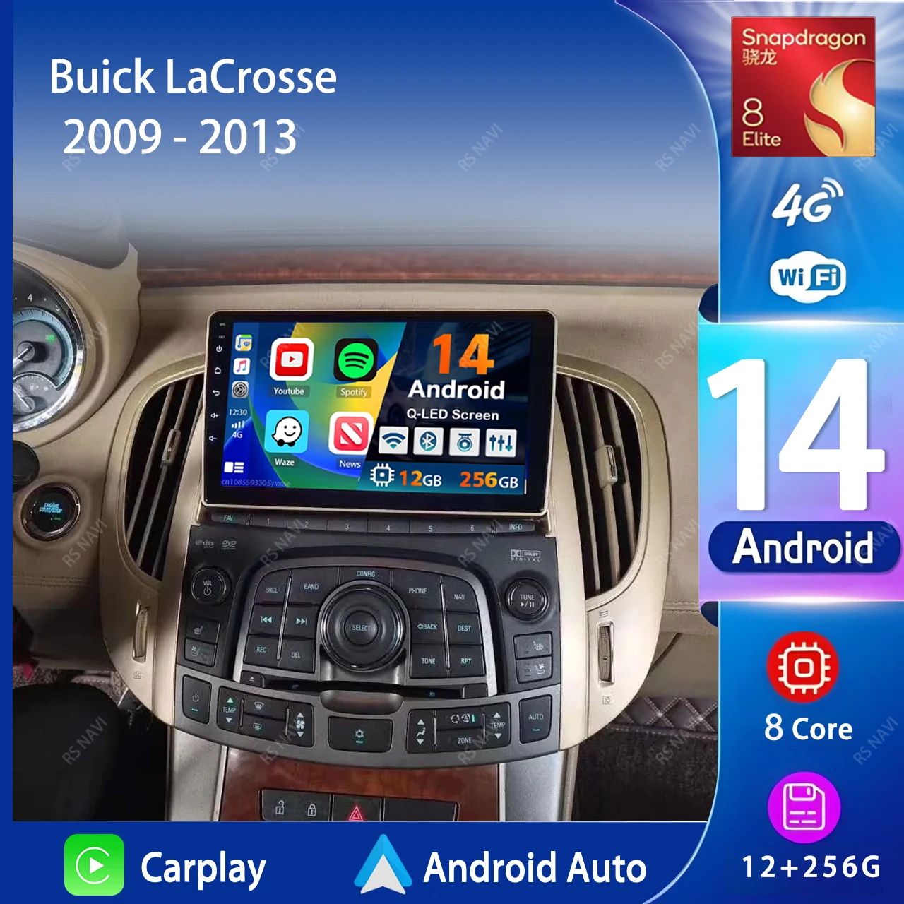 Android 14 Carplay авто автомобильный радиоприемник мультимедийный плеер для Buick LaCrosse