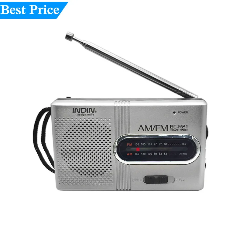 

Портативное мини-радио 10 шт., ручной двухдиапазонный AM FM музыкальный плеер, динамик с телескопической антенной, уличное стерео радио