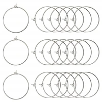 50pcst 2025303540mm gold silver color hoops earrings big circle ear hoops earrings wires for diy jewelry making