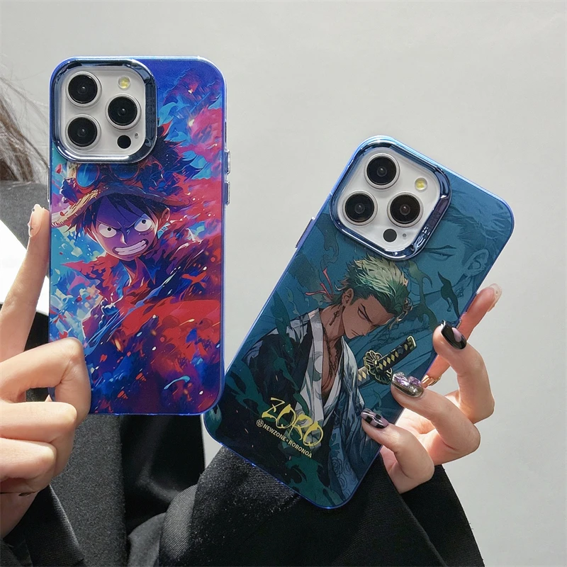 Чехол для телефона с аниме O-One P-Piece iPhone 15 14 13 12 11 Pro Max 15Pro 14Pro Luffy Zoro комикс