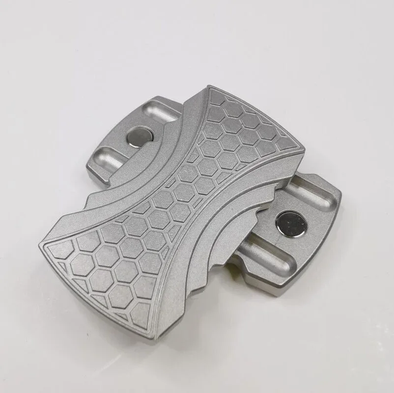 

New Stainless Steel Revolve Slider Push Card decompression Pocket EDC Toys Gift