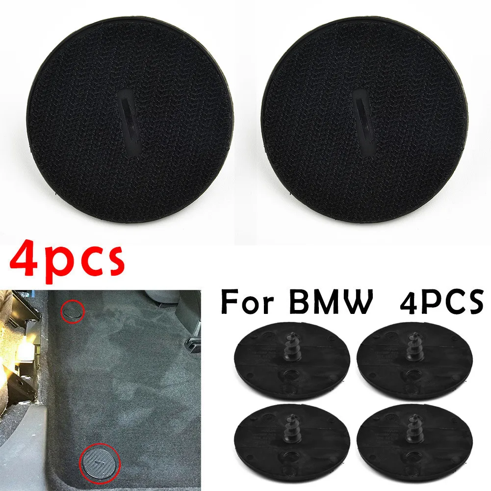 

4Pcs Black Floor Mat Clips Plastic Fabric Fixing Clamps Easy Fixed Car Carpet 07149166609 For BMW Mini Cars Carpet Replace Part