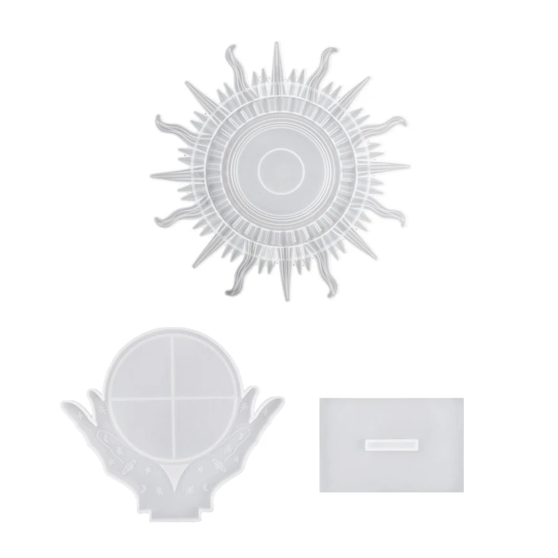 

Sun Moon Mirror Wall Decoration Silicone Mold with ​Makeup Mirror Resin Mould,Hand Shape Cosmetic Mirror Mold