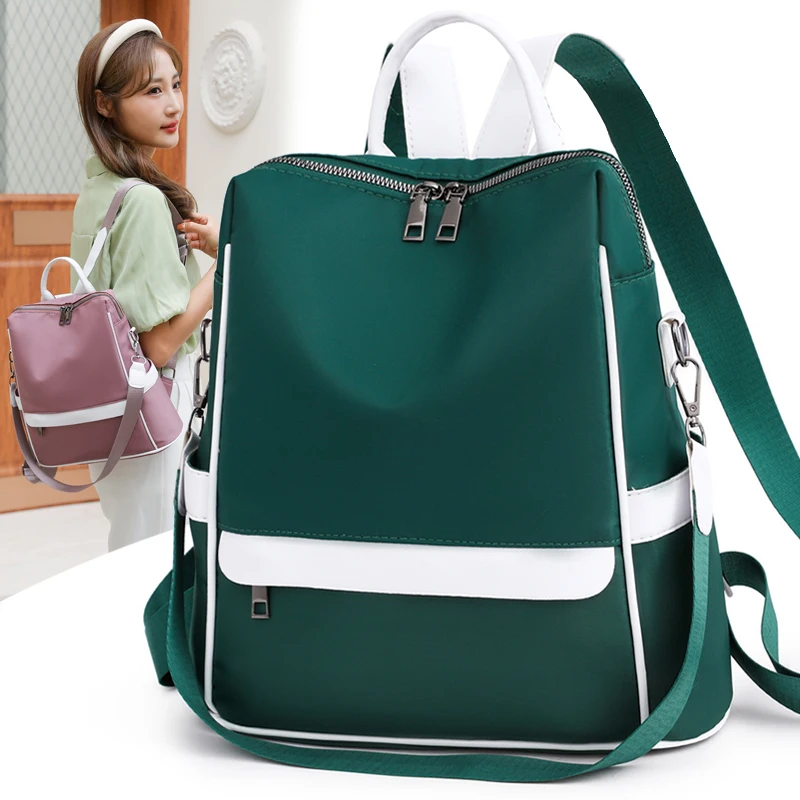 

Multifunctional Large Capacity Colorblock Backpacks High Quality Waterproof Oxford Fabric Shoulder Bag Fashion Designer Handbags