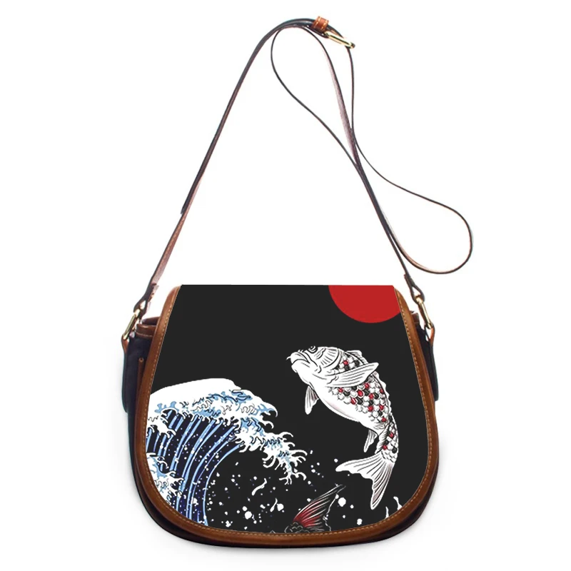 Japan Ukiyoe Art paintings print new fashion Women Crossbody Bag Luxury Women Bags Zipper Shoulder Bag women shoulder bag