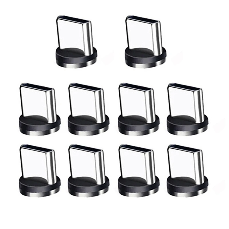 

Новинка 10 шт./компл. Круглый Магнитный кабель с разъемом 8 Pin TYPE-C, быстрая зарядка телефона, магнитный разъем для зарядного устройства