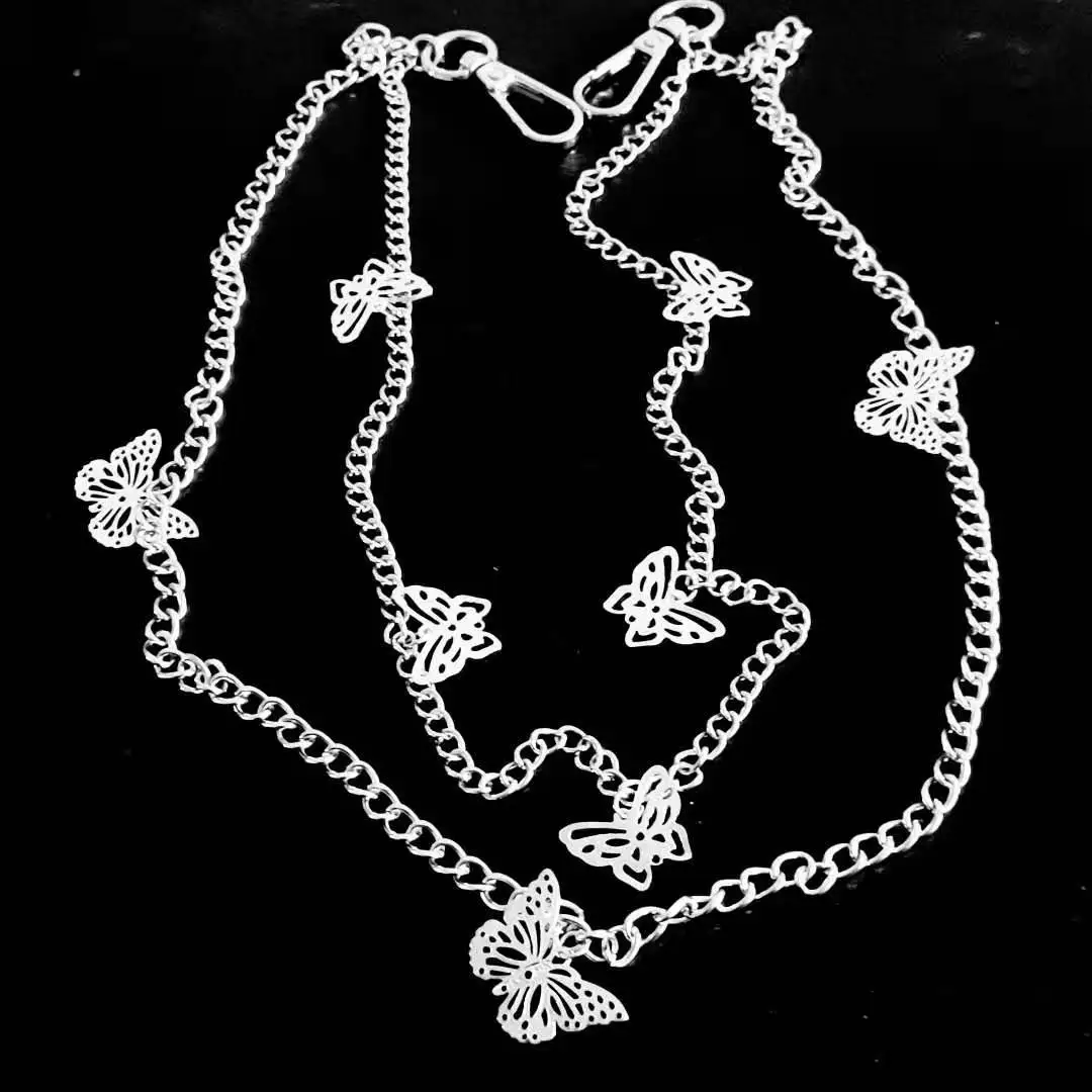 

Цепочка с подвеской-бабочкой Y2k, пикантный пояс с тонкими бусинами, уличная одежда в стиле бохо, летнее Ювелирное Украшение для тела, многосл...