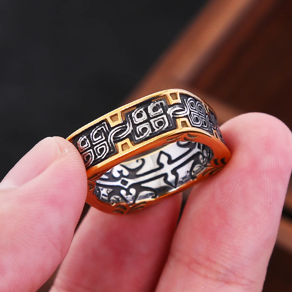 Vintage Nordic Valknut Ring For Men Stainless Steel Celtic Knot Ring Viking Amulet Fashion Punk Jewelry Gifts Dropshipping