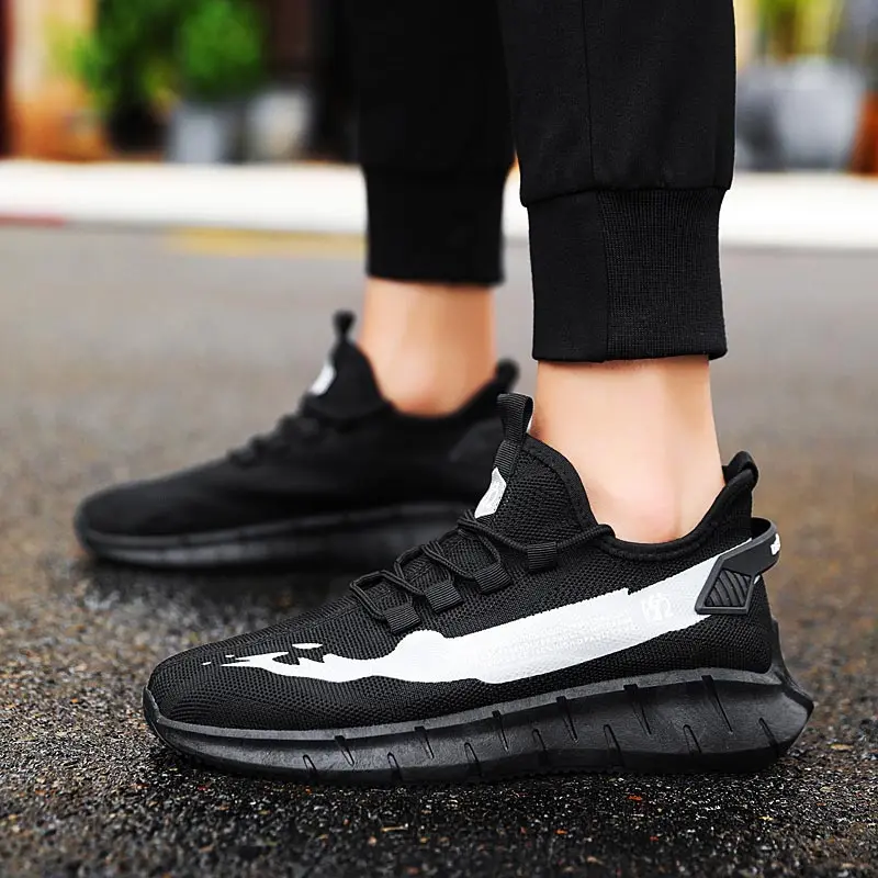 

Кроссовки мужские для тенниса, Вулканизированная подошва, спортивная обувь для бега, плоская подошва, без шнуровки, большие размеры