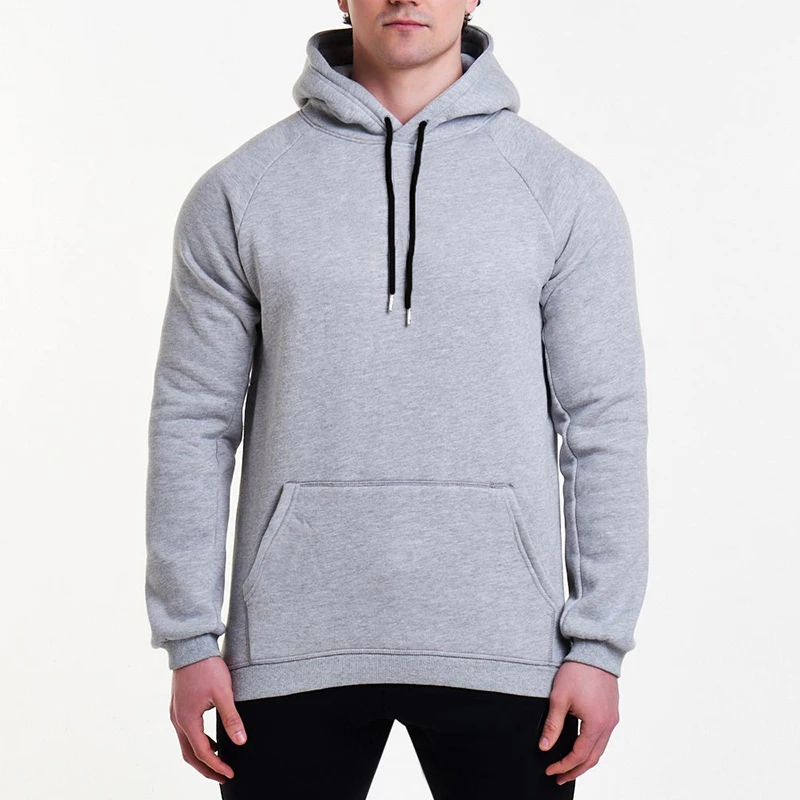 

2023 Spring And Autumn Men's Sports Leisure Running Thin Long Sleeved Hooded Sweater Solid Color Male Clothing Hoodies