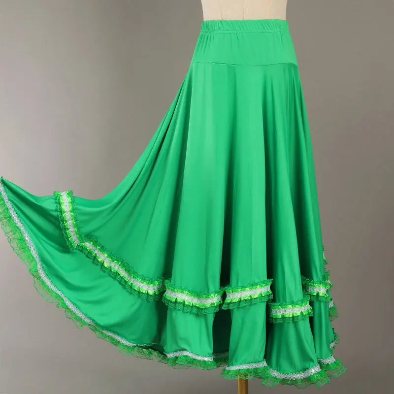 

Big Swing Modern Skirt for Women Ballroom Dance Skirt Square Dance Mid-Length Skirts Belly Dancing Wear Women Waltz Costumes