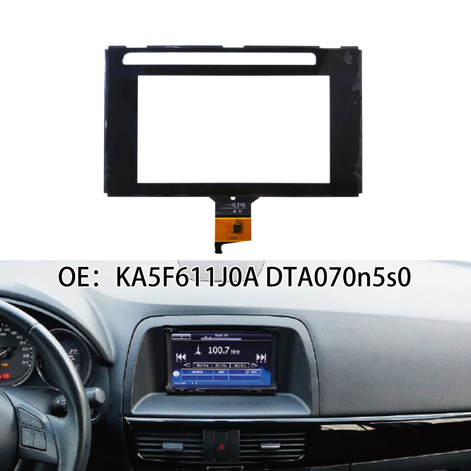 

7 Inch 10 Pins Car Radio Touch Screen KA5F611J0A DTA070n5s0 For Mazda CX5 2016 Transparent Glass Radio Touch Screen Car Monitors