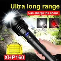 newest xhp160 led flashlight with cob powerful flash light usb rechargeabe tactical lamp 18650 zoomable waterproof torch lantern