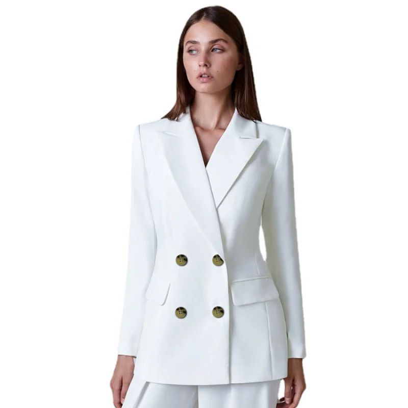 Women's Fashion Loose Temperament Commuter Double Breasted Blazers