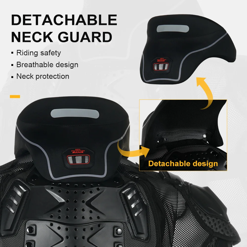 Motorcycle Armor Jacket Men Full Body Protective Neck Spine Vest Chest Shoulder Protection Riding Motocross Moto Breathable 2022 enlarge