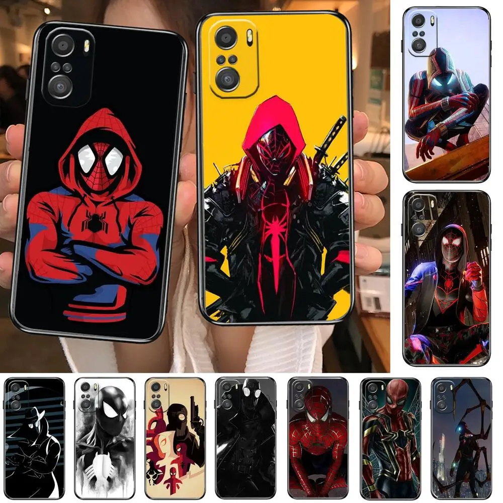 

Cool SpiderMan Marvel Phone Case For xiaomi mi 11 Lite pro Ultra 10s 9 8 MIX 4 FOLD 10T 5g Black Cover Silicone Back Prett