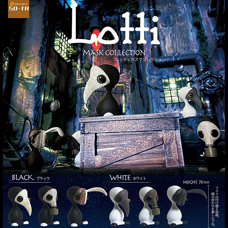 

Original Lotti Mask SOTA Capsule Toys Beak Bird Doctor Crow Gas Mask Gothic Tide Gashapon Collection Moedls Figures Gift