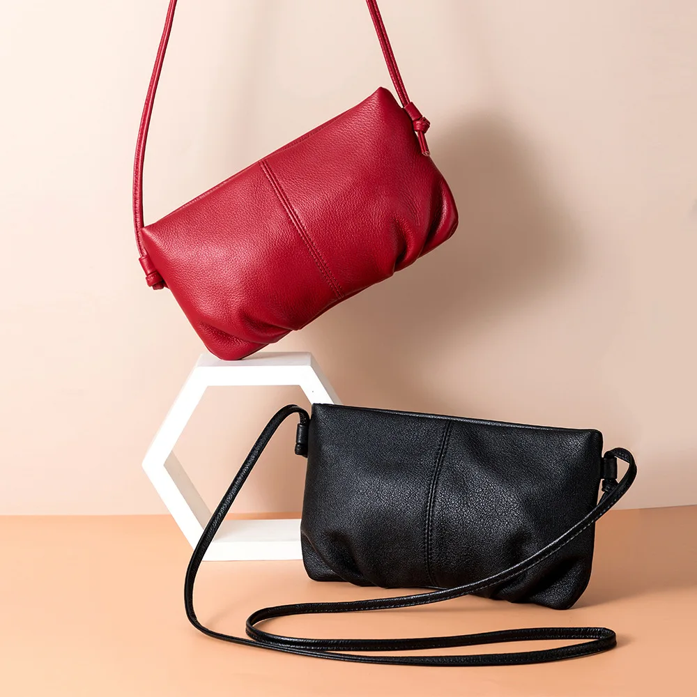 

Luxury Cloud Bag Women's Dumpling Bag Small Crossbody Soft Leather Fashion Casual Retro New One Shoulder Crowd Design Women's Ba