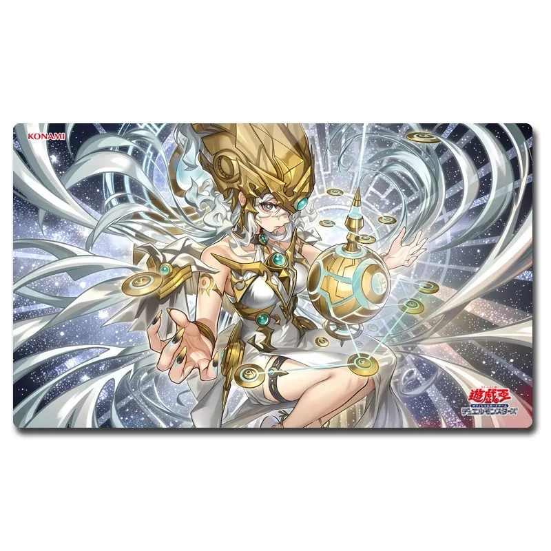 Фото Игровой коврик Yugioh Phara, Богиня Начала, Yu-Gi-Oh! Коврик для карточных игр OCG, резиновый коврик для дуэлей, коврик для мыши №4