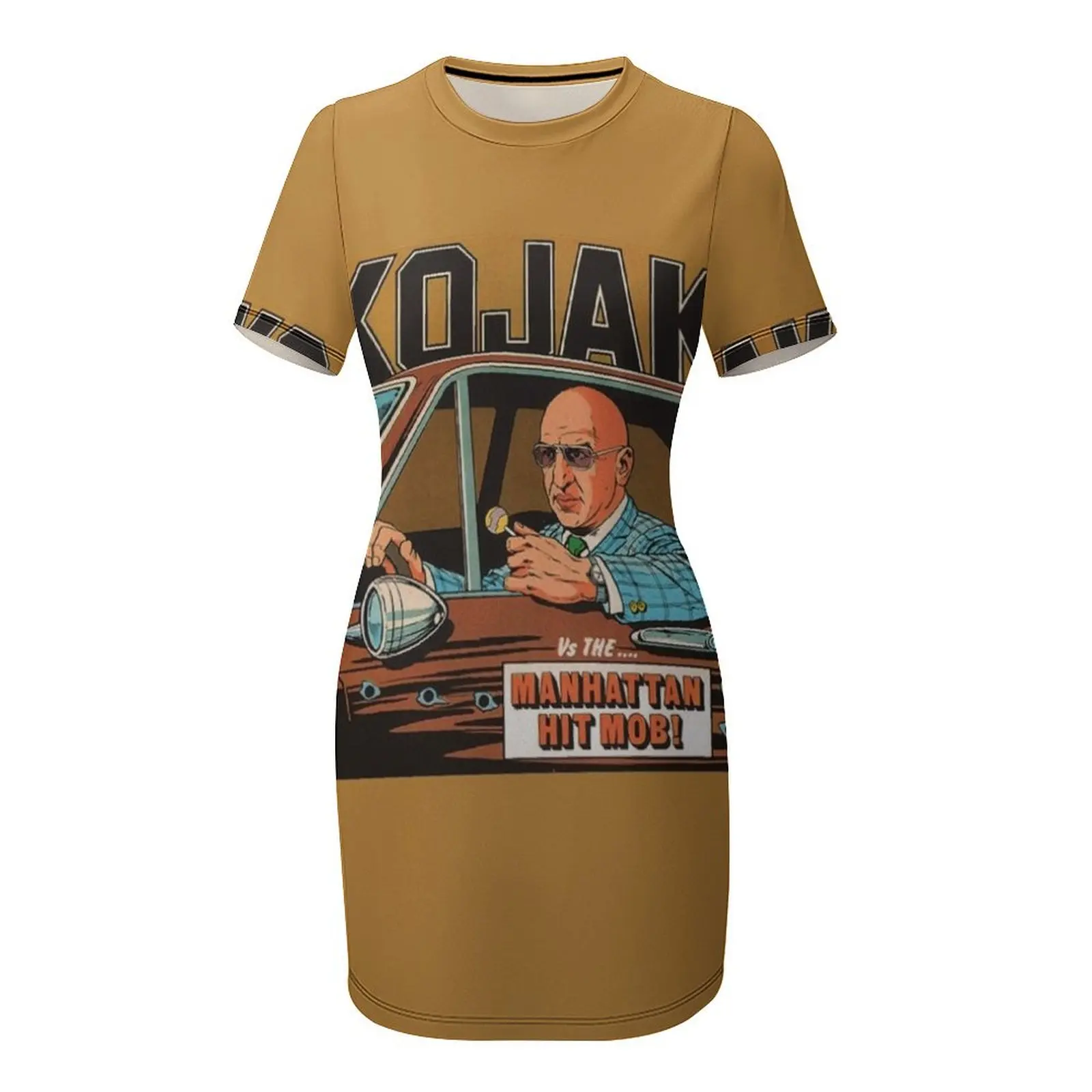 Kojak - Vintage Retro TV Detective Cop Show 70s Платье с короткими рукавами Летние платья для женщин