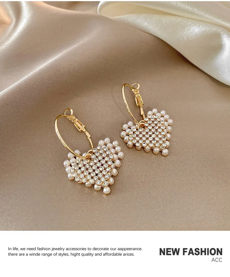 Круглые серьги-капли в форме сердца для женщин женские серьги изысканное