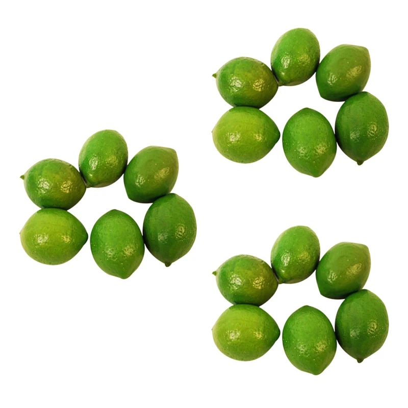 

18 X Realistic Lifelike Artificial Plastic Lime Lemon Fruit Food Fake Home Decor