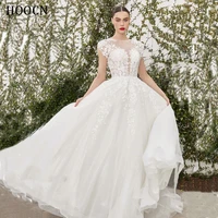 herburn o neck wedding dresses for women 2022 bride mermaid lace appliques straps floor length custom made vestidos de novia