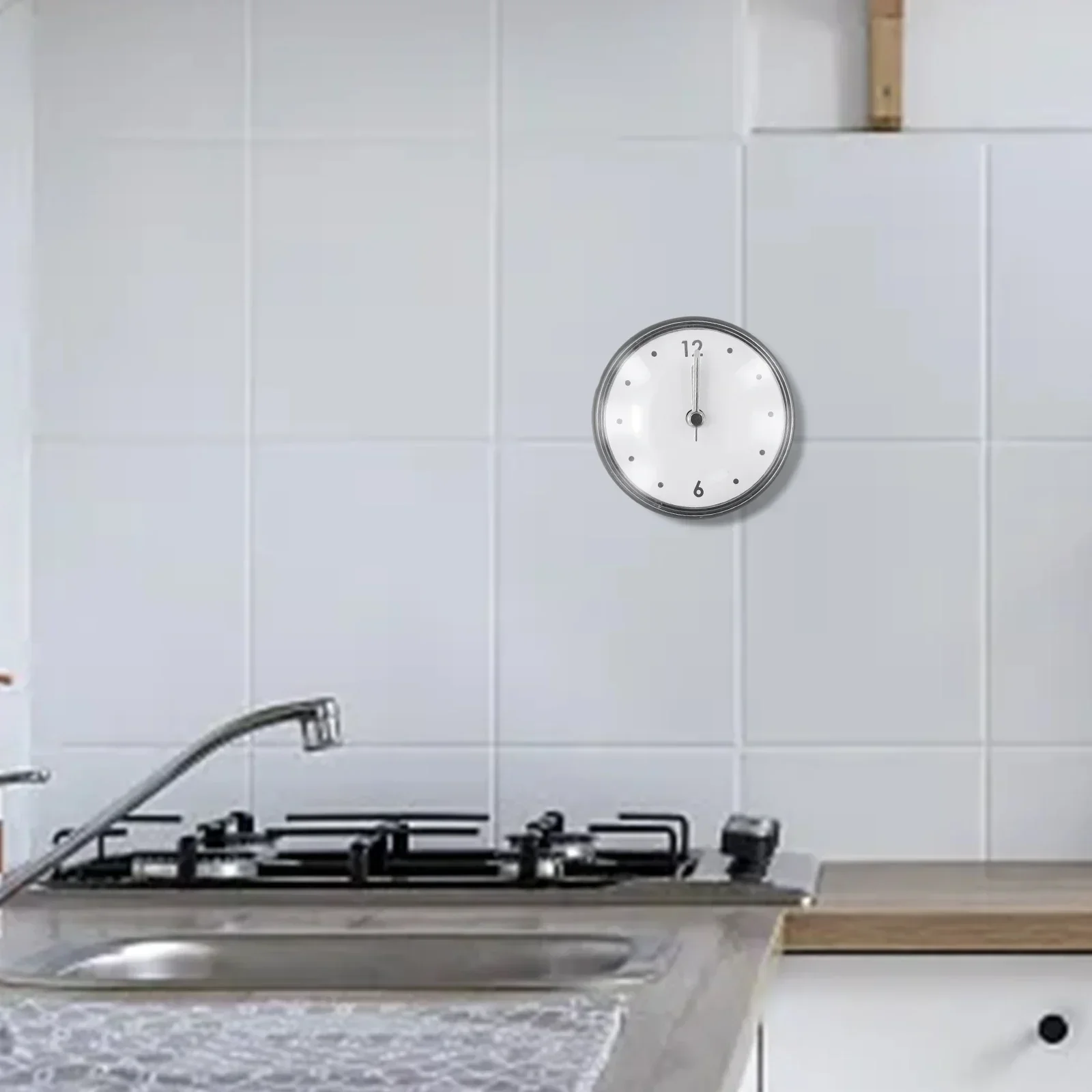 Водонепроницаемые и противотуманные дизайнерские настенные часы на присоске