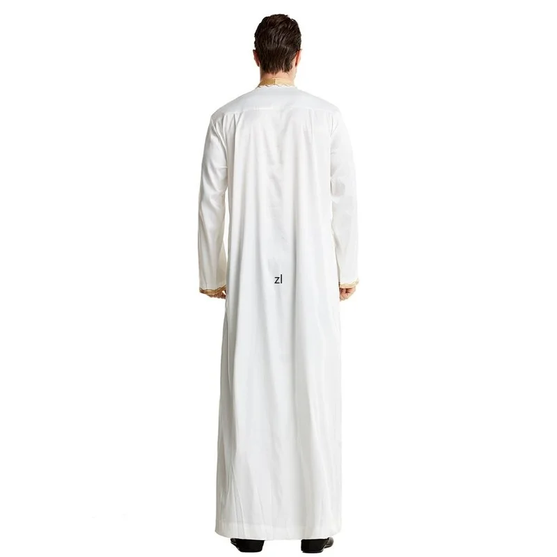 Muslim Abaya for Men Jubba Thobe Middle East Long Robes Kaftan Arab Dubai Adult Long sleeve Islamic Clothing