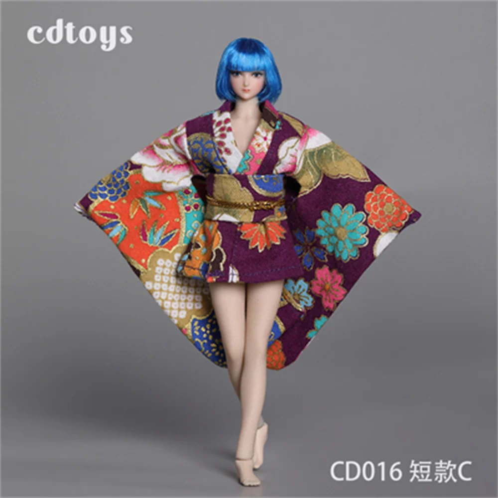 Cdtoys Cd016 1/12 женщина-солдат длинное короткое кимоно с принтом модель древней одежды