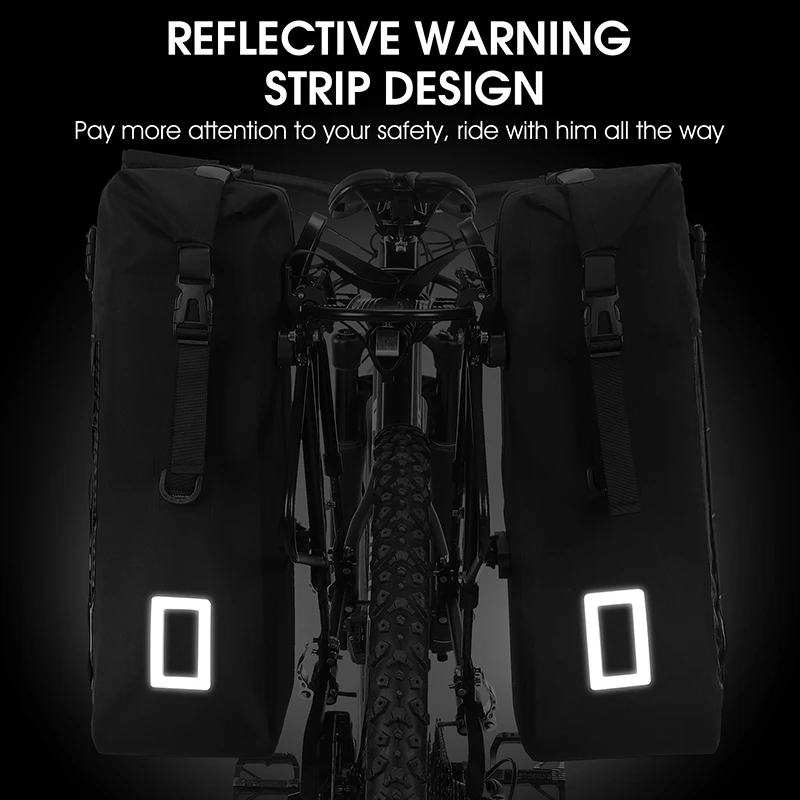 WEST BIKING Расширяемая полностью водонепроницаемая сумка для велосипеда из ТПУ