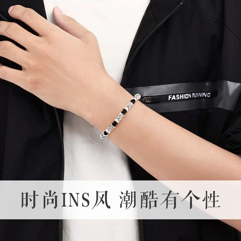 Silver999Женский браслет из стерлингового серебра с ремешком для переноски