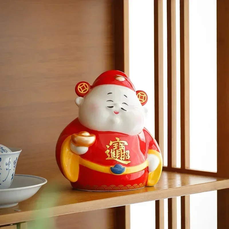 Копилка из керамики Бог богатства сопровождающий подарок на день рождения в