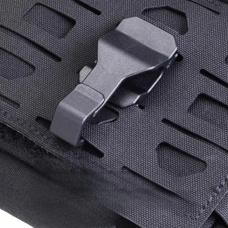Фото Тактический зажим для веревки PSIGEAR Molle с пряжкой PK52070BK, крючок для талии на спине жилета №2