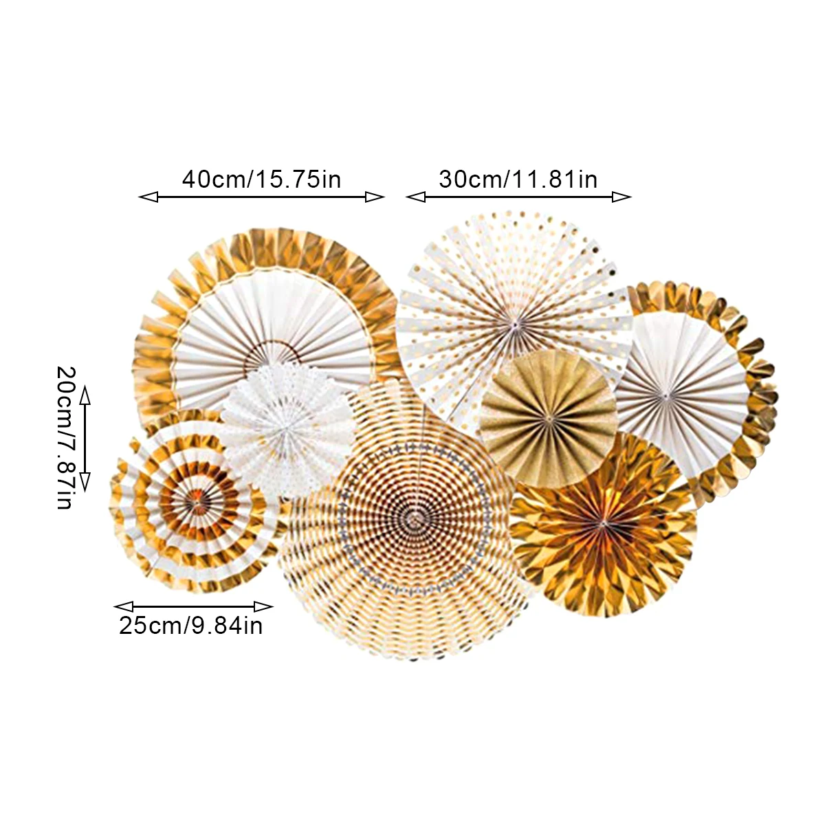 Набор декоративных бумажных вееров 8 шт. |