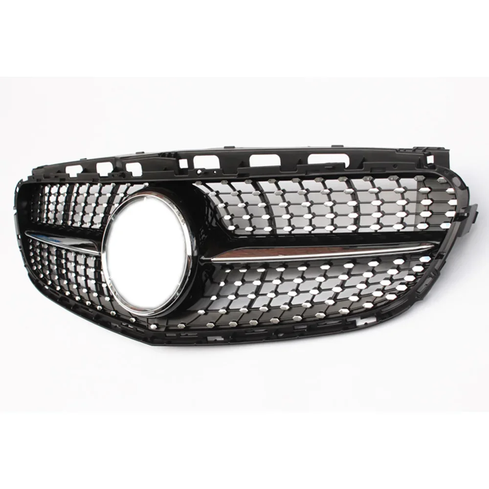 Глянцевая черная передняя гоночная решетка бампера для Mercedes E-class W212 Sedan 4-Door 2014 2015